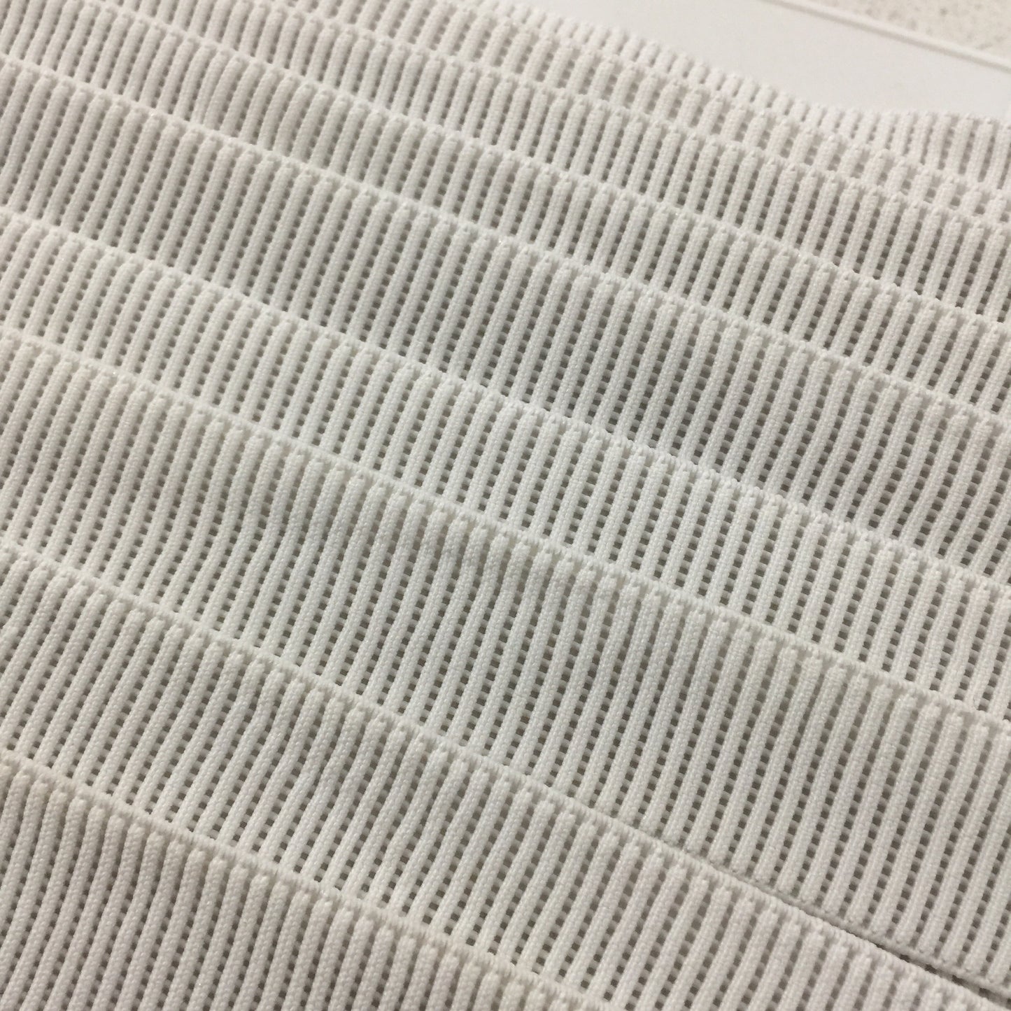 25mm Woven Ribbed - White