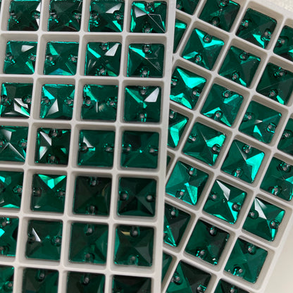Square 12mm, Emerald