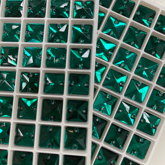 Square 12mm, Emerald
