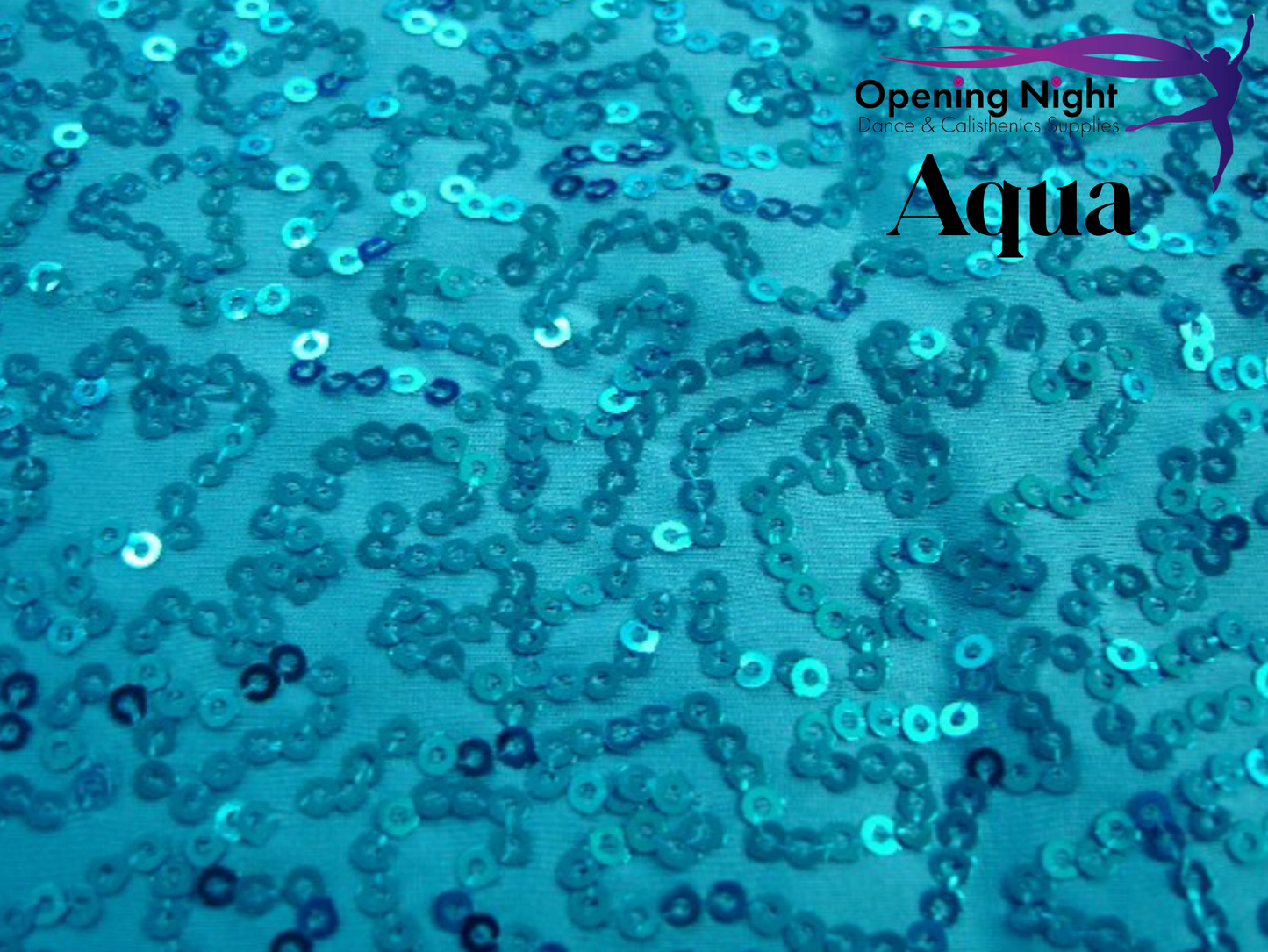 Aqua - Bedazzled Sequin Spandex