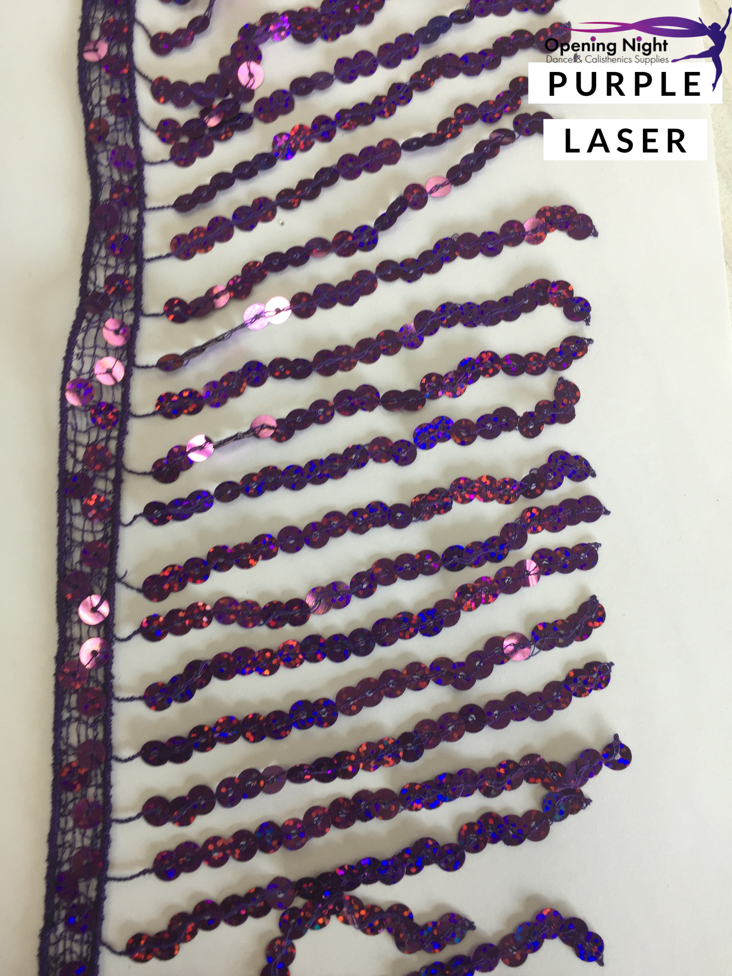 Purple Laser - Sequin Fringe 15cm