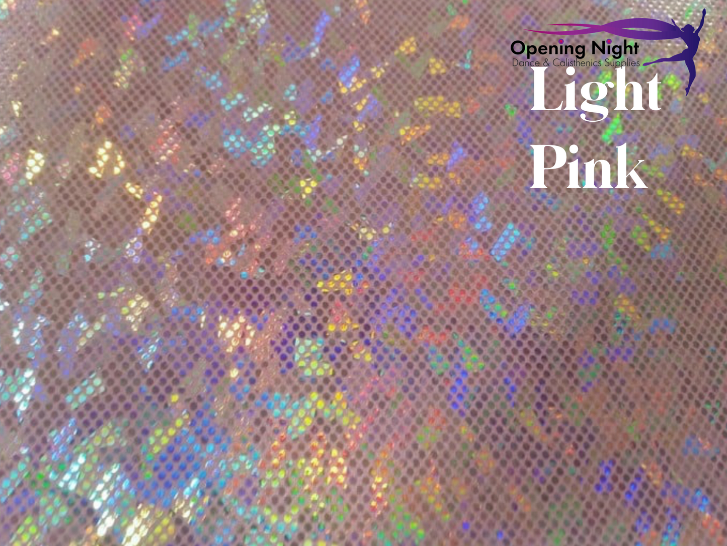 Light Pink - Shattered Glass Hologram Spandex