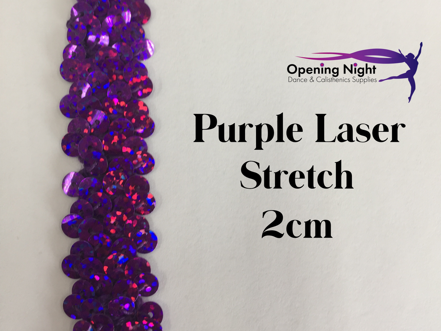 Purple Laser - Stretch Sequin Trim 2cm