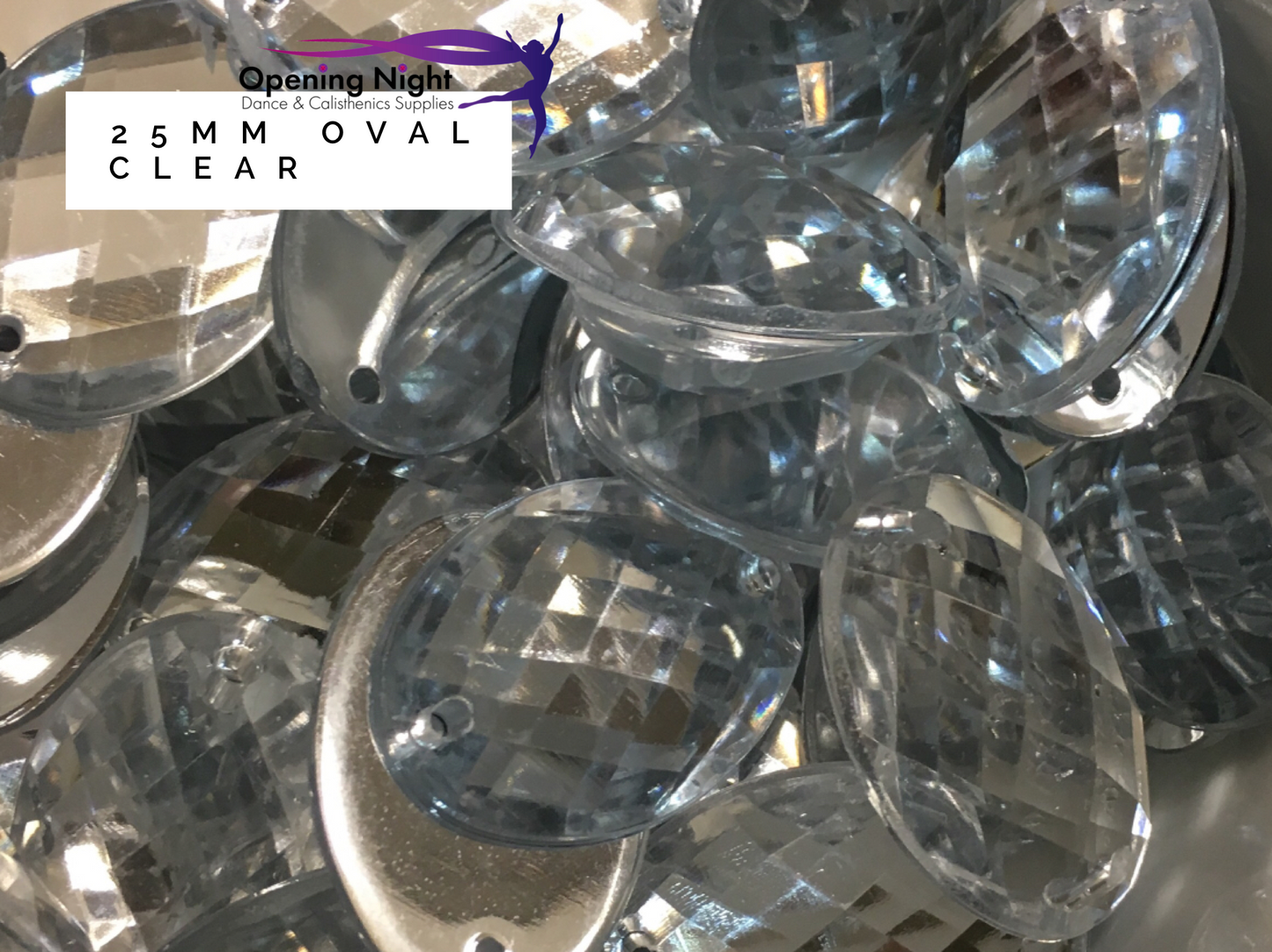 28mm, Oval - Clear