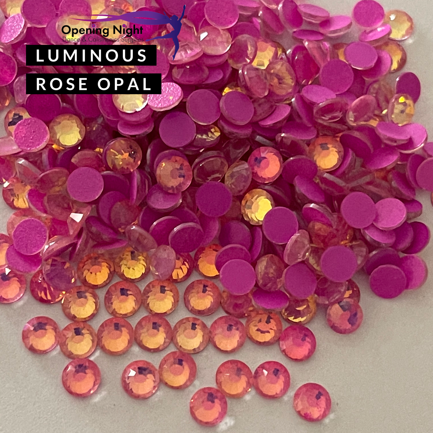 Luminous Rose Opal - AAA Non Hotfix Diamante Crystals