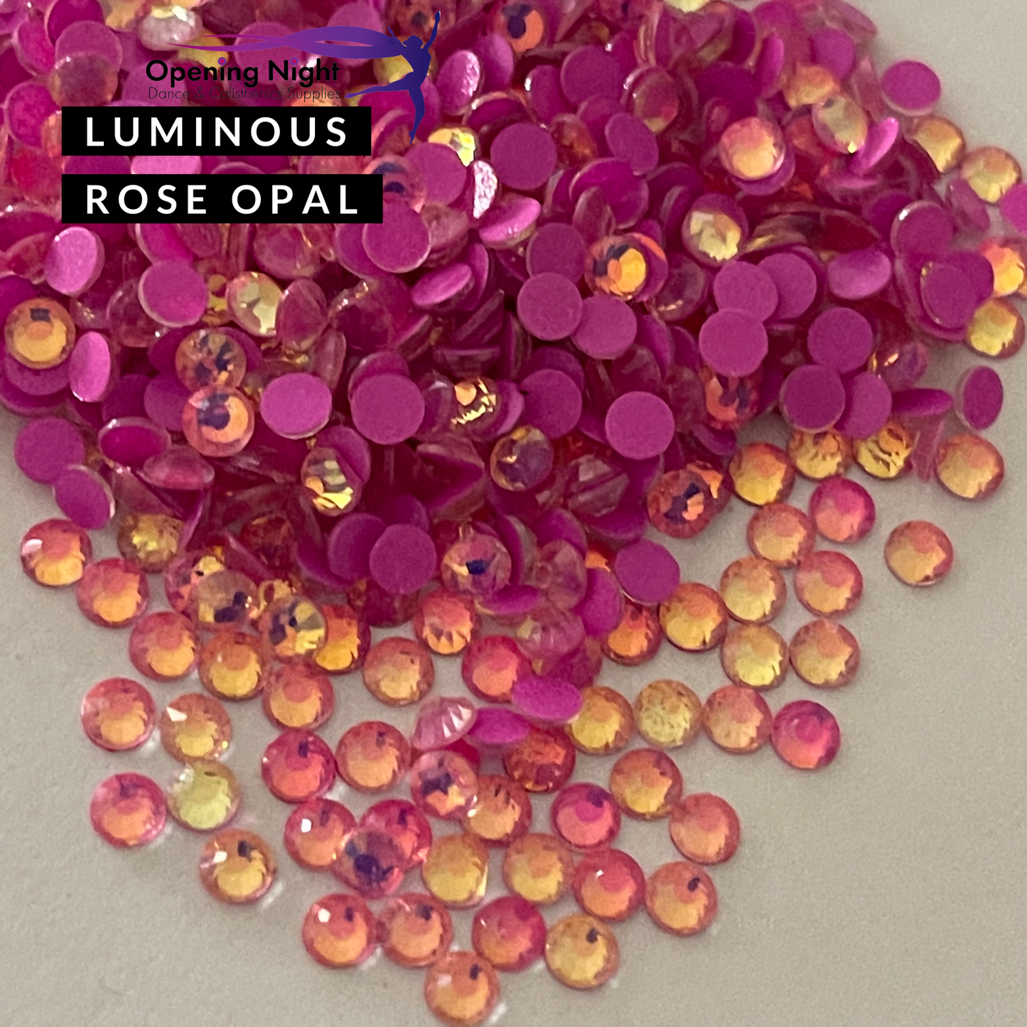 Luminous Rose Opal - AAA Non Hotfix Diamante Crystals