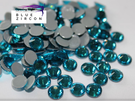 Blue Zircon - Hotfix Diamante AAA Crystals