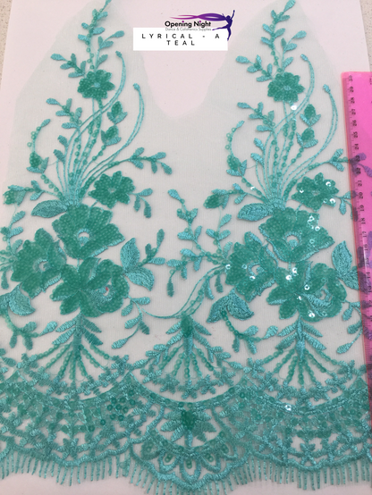 Applique Sequin Trim - Lyrical Lace Border