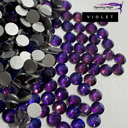 NEW Violet - Non Hotfix Diamante AAA Crystals