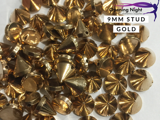 9mm Stud - Gold (Sew on)