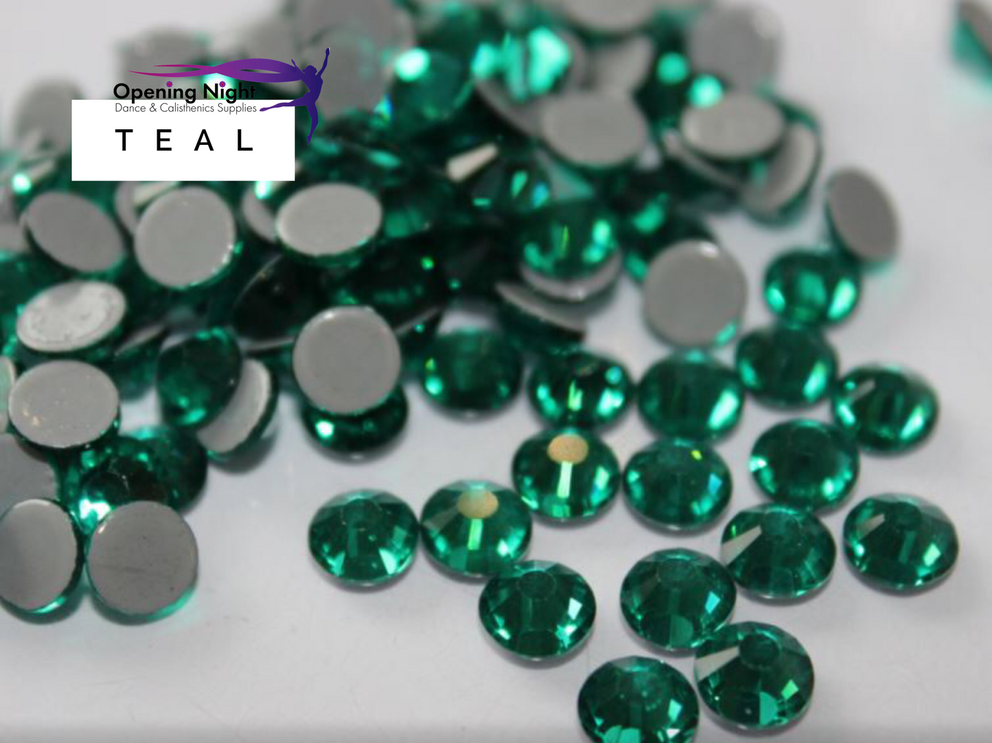 Teal - Hotfix Diamante AAA Crystals
