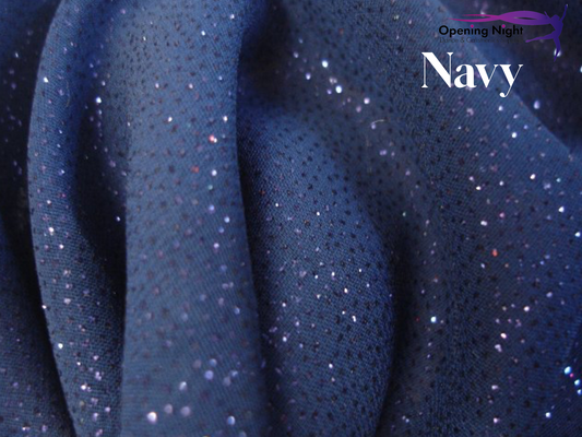 Navy - Glitter Chiffon