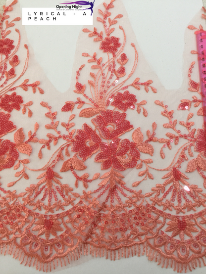 Applique Sequin Trim - Lyrical Lace Border