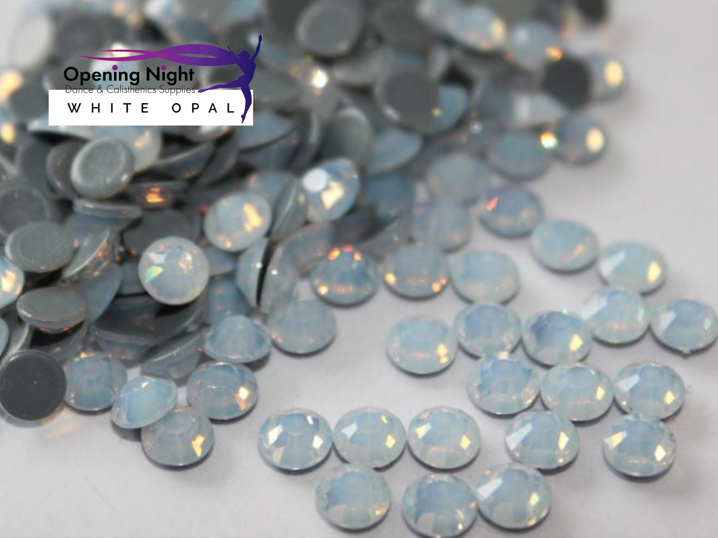 White Opal - Hotfix Diamante AAA Crystals