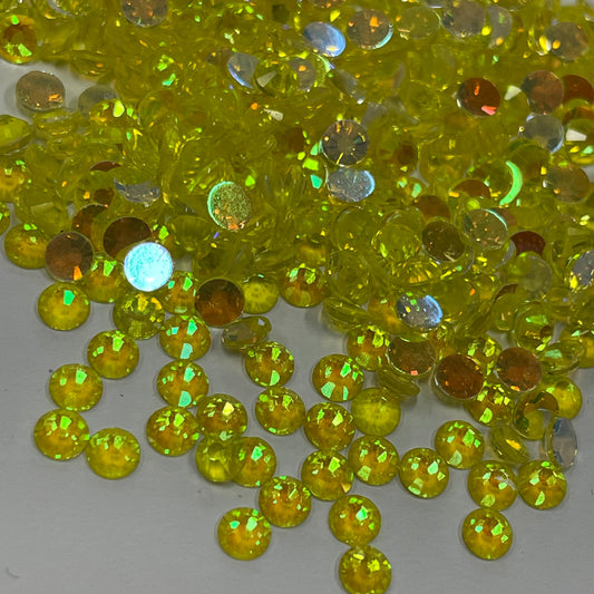NEW Aurora Yellow - Non Hotfix Diamante AAA Crystals