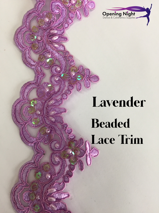 Lavender - Beaded Lace Trim