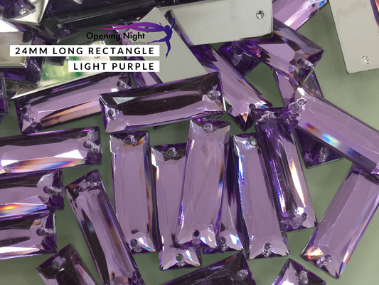 24mm, Long Rectangle - Light Purple