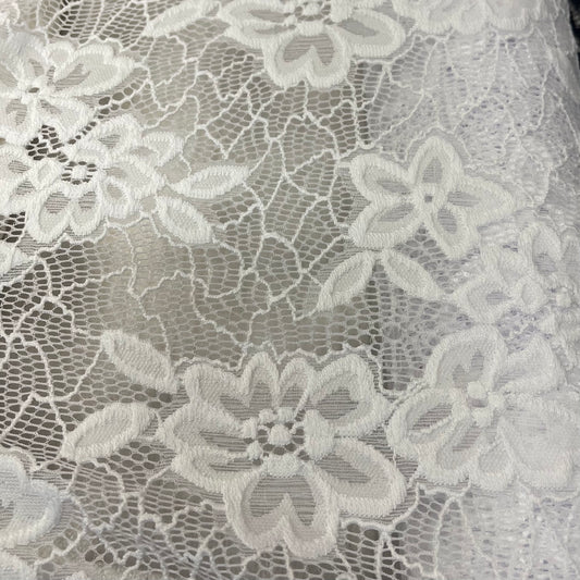 White - Heavy Weight Stretch Lace