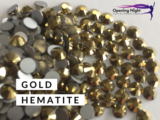 Gold Hematite - AAA Non Hotfix Diamante Crystals