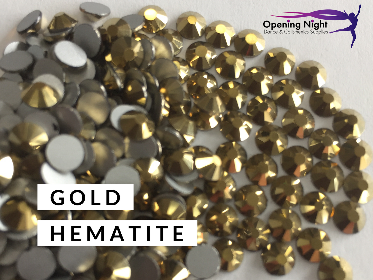 Gold Hematite - AAA Non Hotfix Diamante Crystals