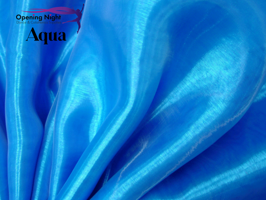 Aqua - Glass Crystal Organza