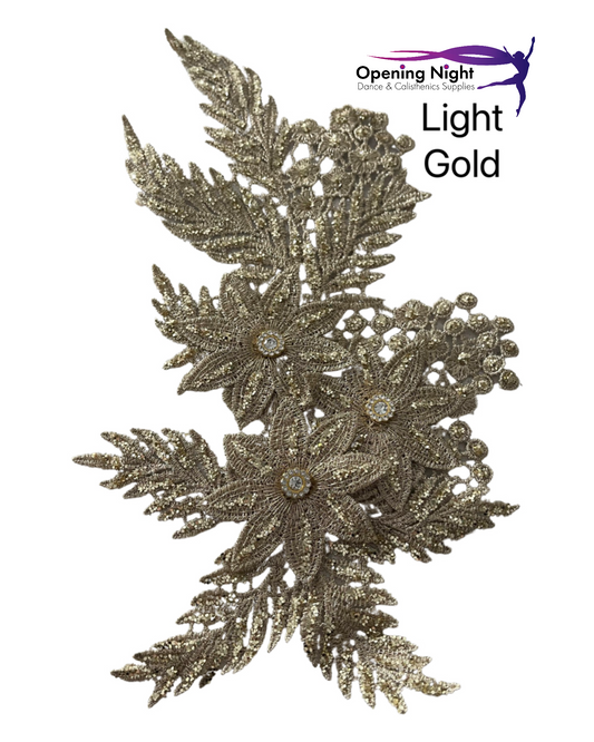 3D Glitter Range - Light Gold