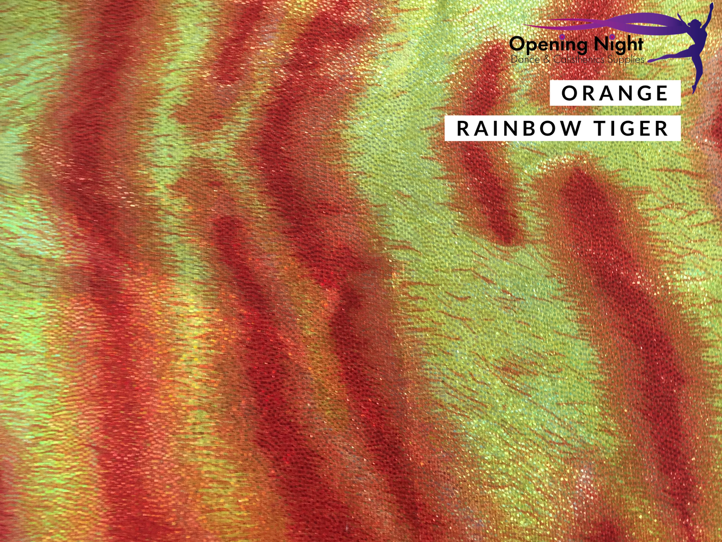 Orange Rainbow Tiger - Digital Print Fog Finish Spandex