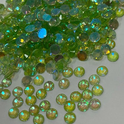 NEW Aurora Peridot - Non Hotfix Diamante AAA Crystals