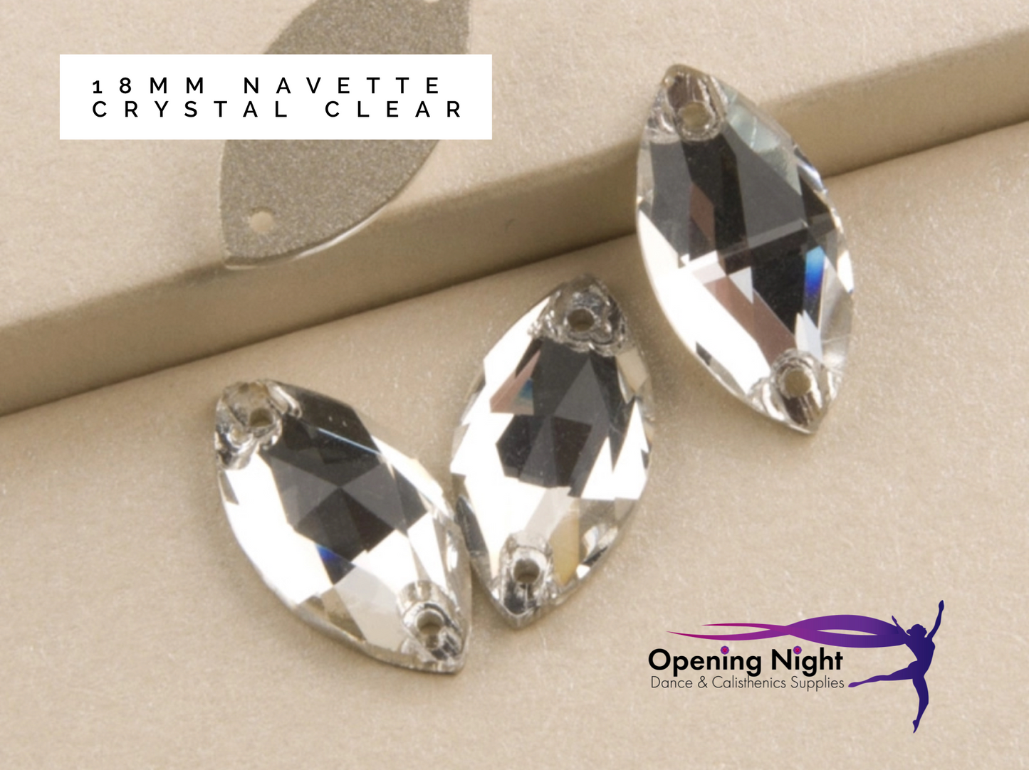Navette 18mm, Crystal Clear