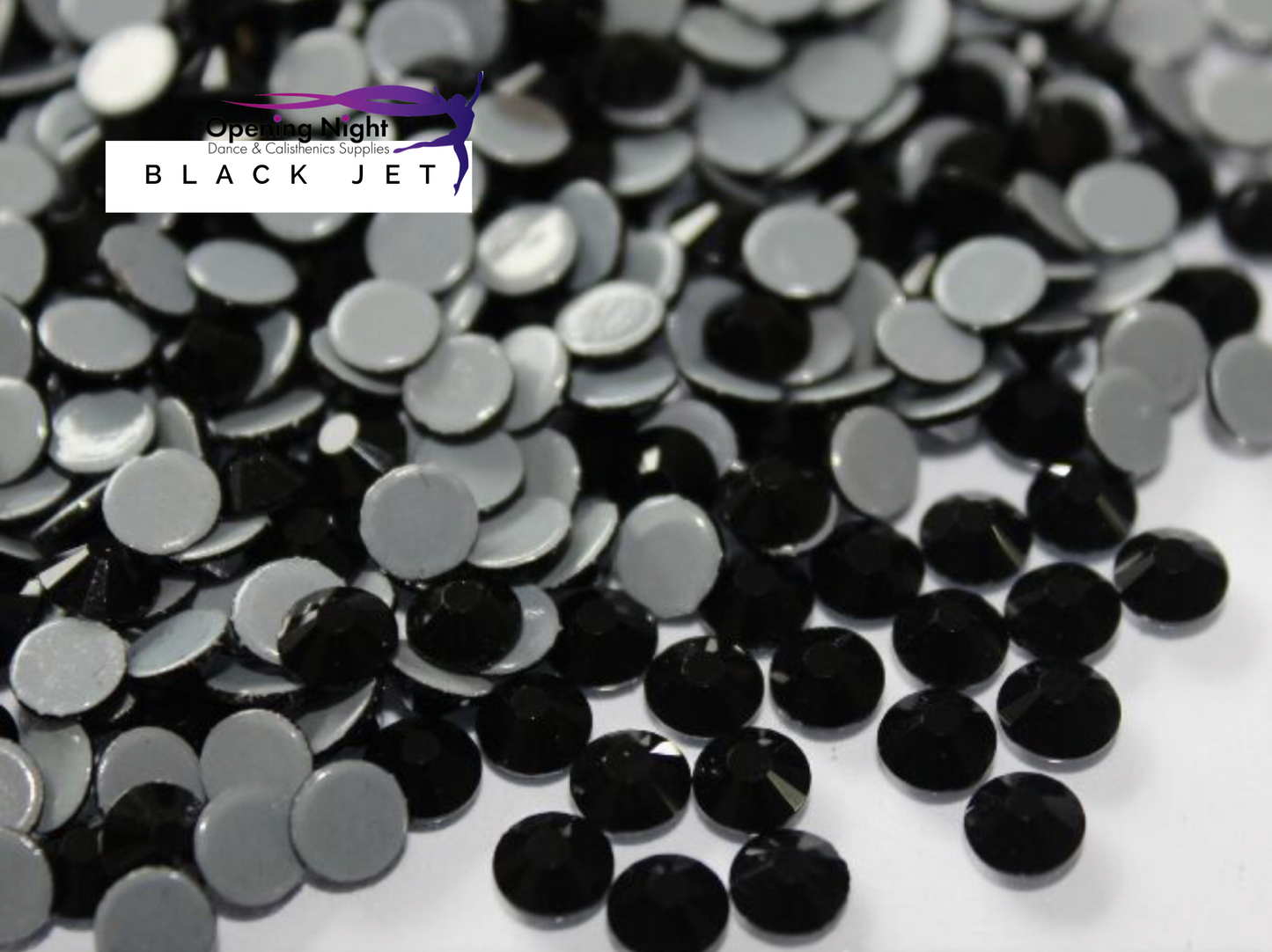 Black Jet - Hotfix Diamante AAA Crystals