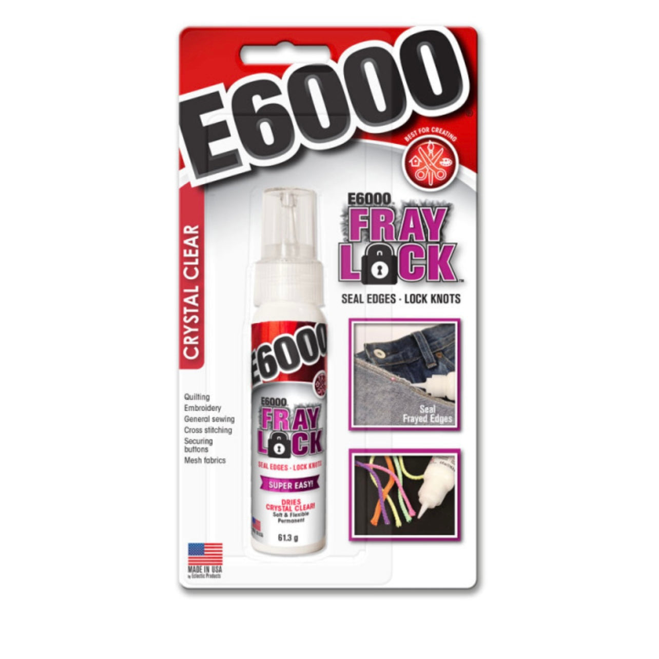 E6000 Fray Lock Clear Adhesive