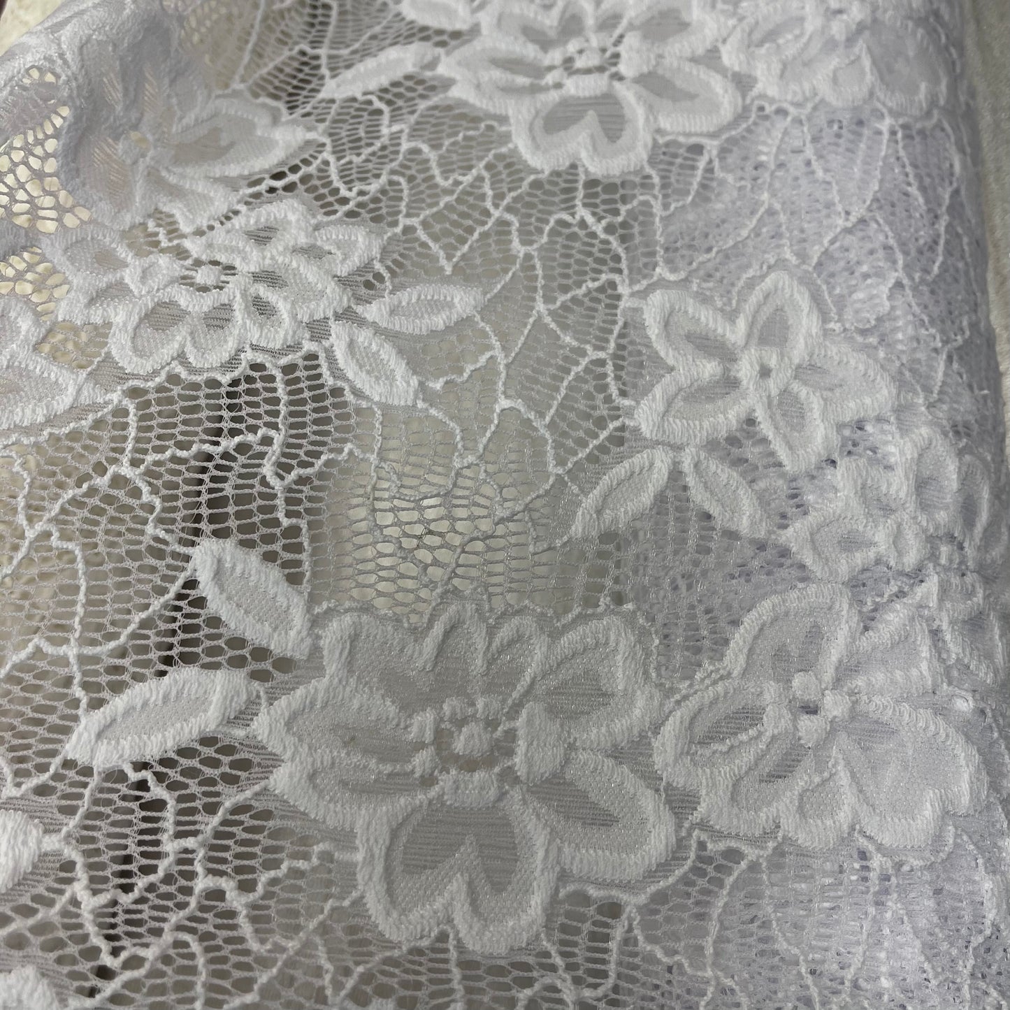 White - Heavy Weight Stretch Lace