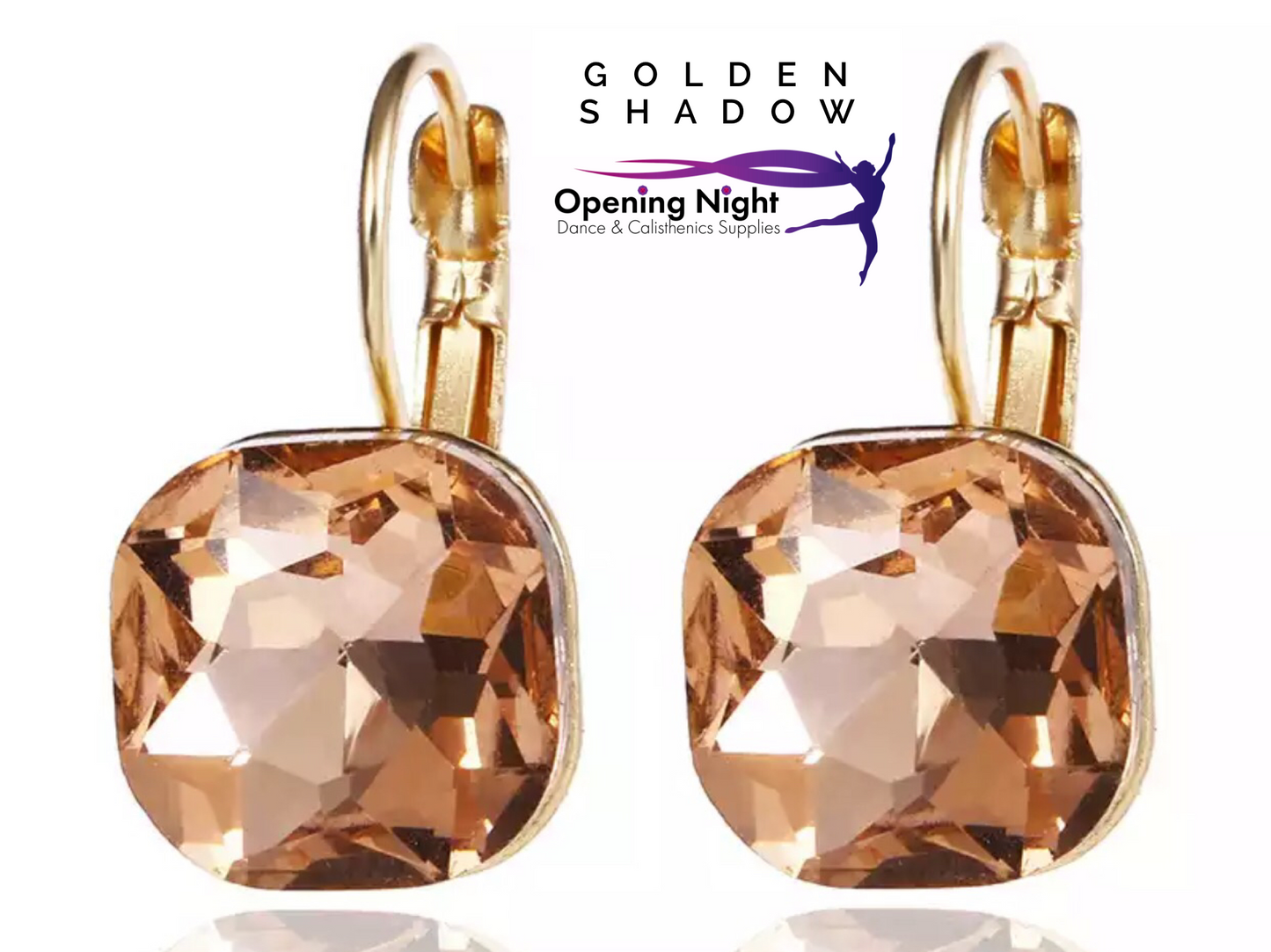 Earrings - Austrian Crystal Square Stud