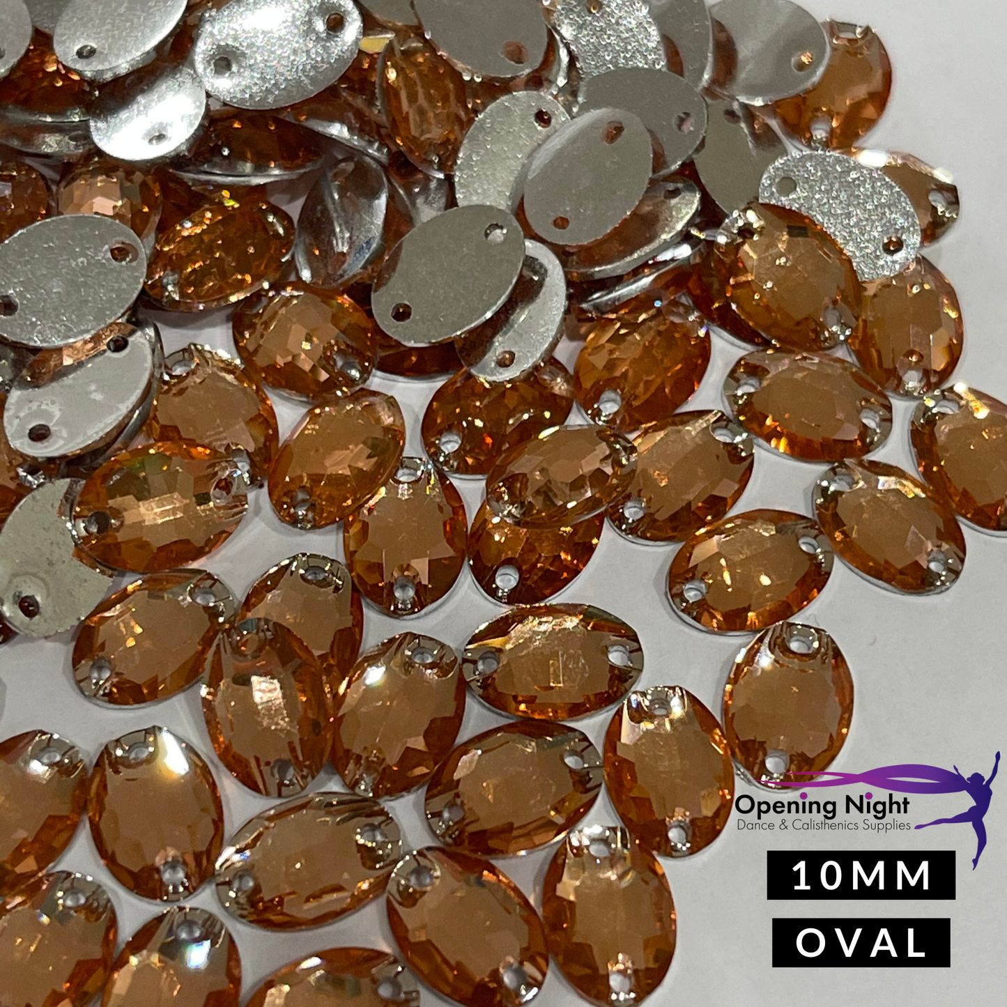 10mm, Oval - Peach