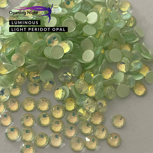 Luminous Light Peridot Opal - AAA Non Hotfix Diamante Crystals