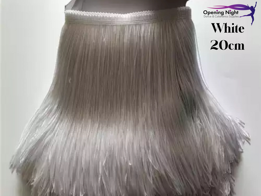 White - Fringe 20cm
