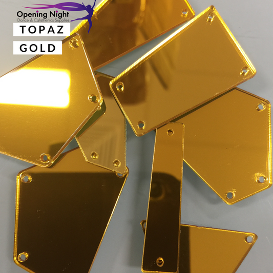 Acrylic Mirror Pieces - Topaz Gold