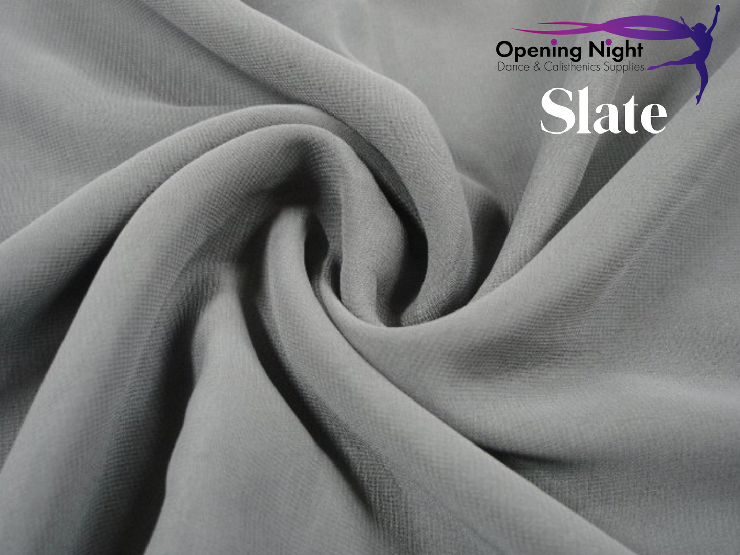 Slate Chiffon - 3.2m remnant