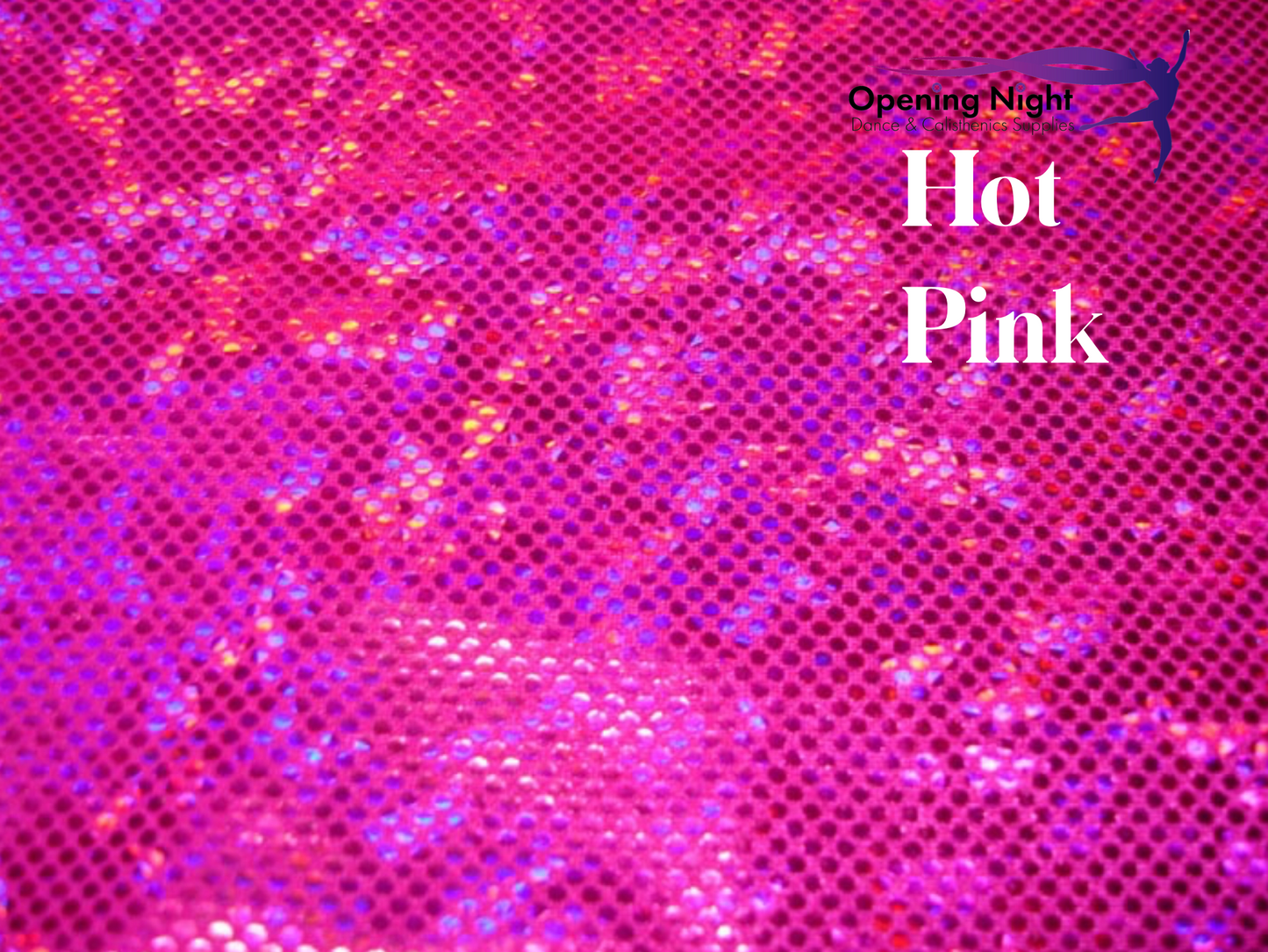 Hot Pink - Shattered Glass Hologram Spandex