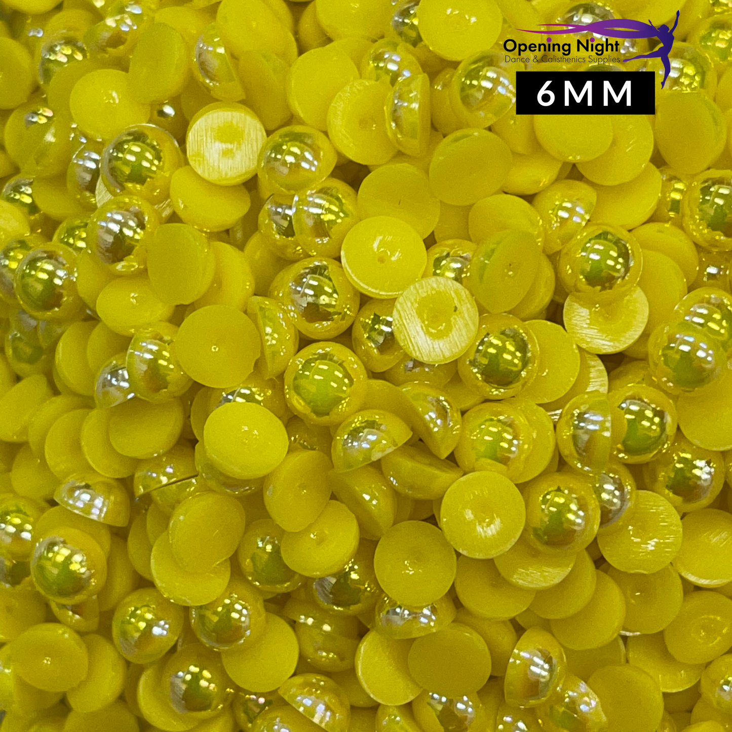 Pearl Flatback - Yellow AB