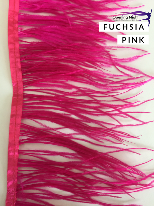 Fuchsia Pink - Ostrich Feather Trim 15cm