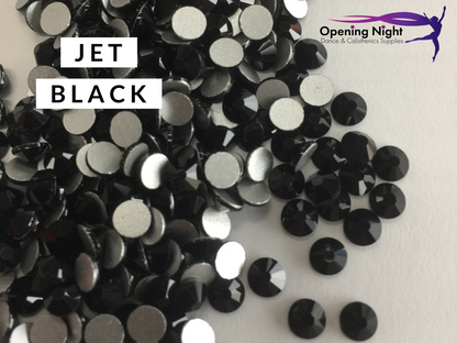 Jet Black - AAA Non Hotfix Diamante Crystals