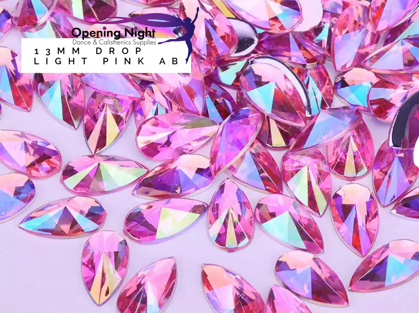 13mm, Drop - Light Pink AB