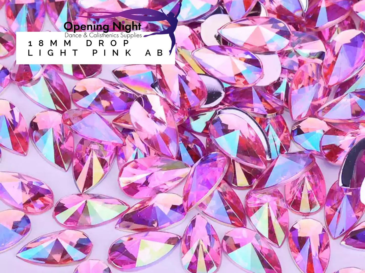 18mm, Drop - Light Pink AB
