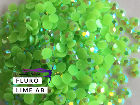 Fluro Lime AB - Non Hotfix Acrylic Crystals