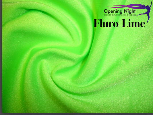 Fluro Lime - Shiny Nylon Spandex