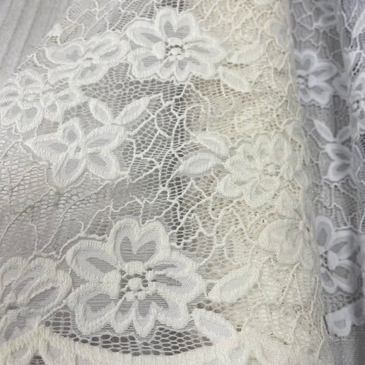 Cream - Heavy Weight Stretch Lace