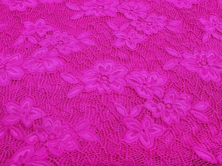 NEW Raspberry - Heavy Weight Stretch Lace