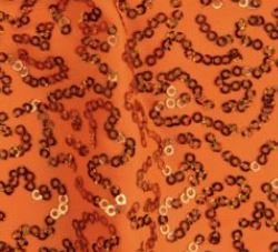 Orange - Bedazzled Sequin Spandex